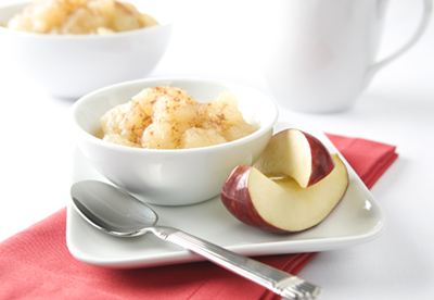 Bowl of Apple Sauce and Apple Slices