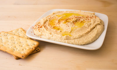 Fresh made hummus