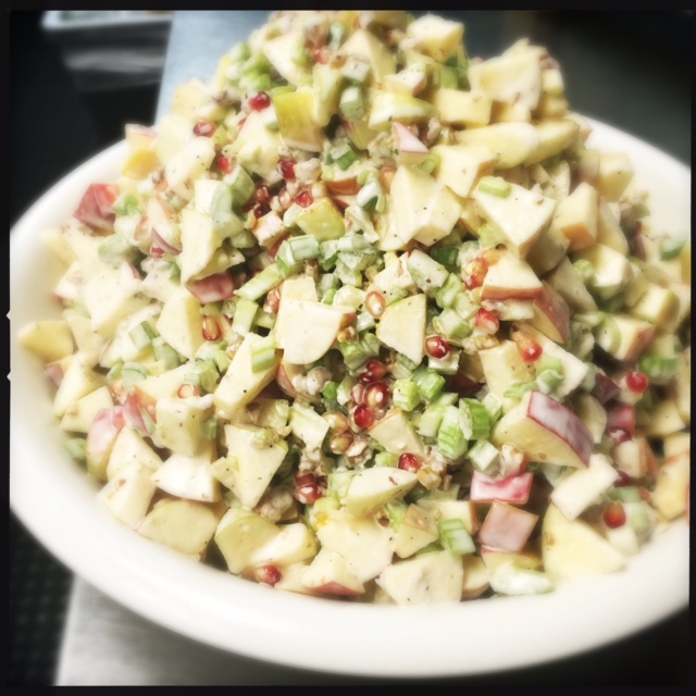 waldorf-salad-with-pomegranate-seeds